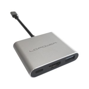 LC-Power USB-C HubUSB-A, USB-C (PD 100W),1x HDMI do 4k UHD