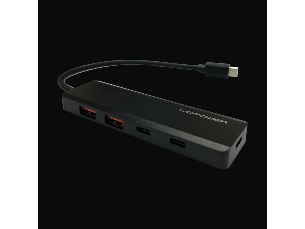 LC-Power 5in1 Hub2x USB-A, 2x USB-C,1x USB-C for PSU - Image 2