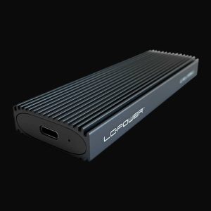 LC-Power SSD M.2 Enclosure Black, USB-C (USB 3.2 Gen2x1)