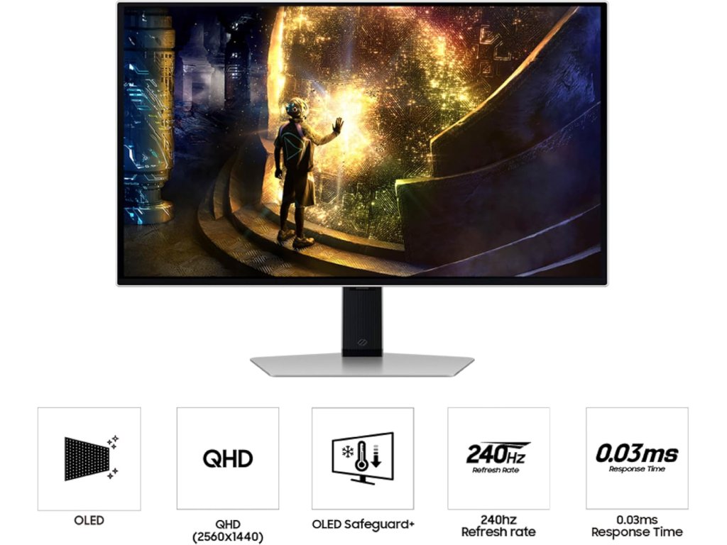 Samsung 27" Odyssey G61SD monQHD 2560x1440, 240Hz, OLED0.03ms, 250cd, 2xHDMI, DP, 2xUSB - Image 2