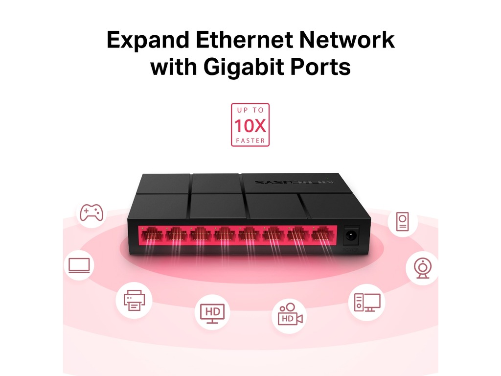 Mercusys MS108G Desktop Switch8-Port 10/100/1000 - Image 5
