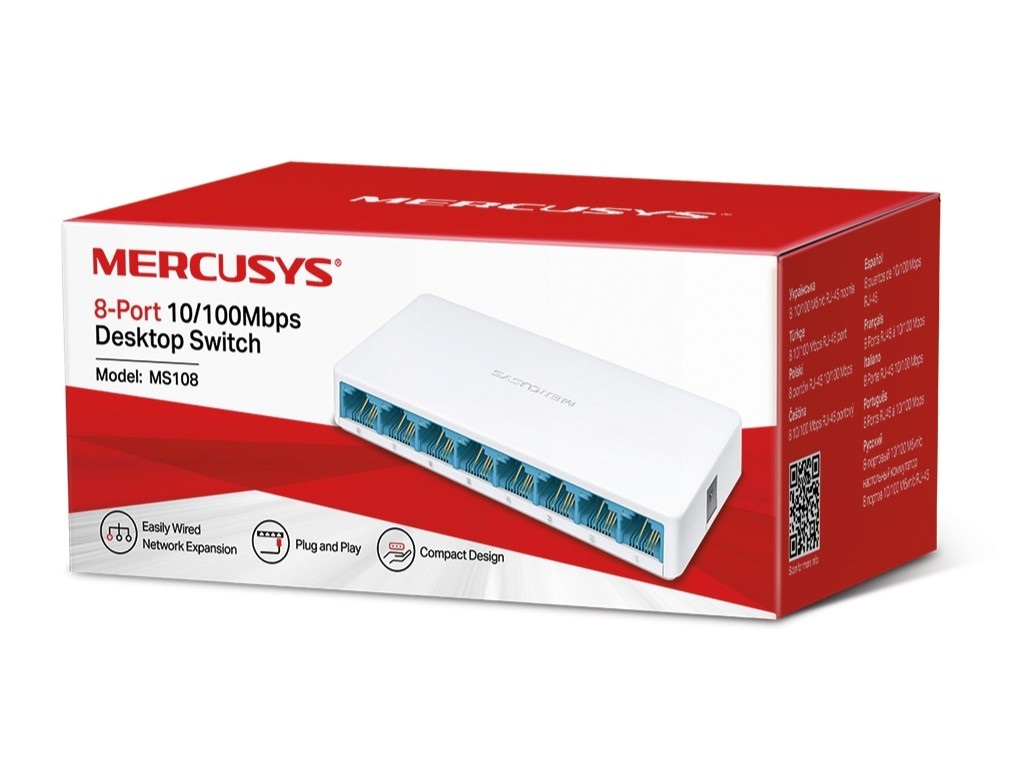 Mercusys MS108 Desktop Switch8x10/100 - Image 3