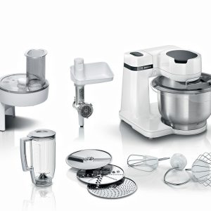 BOSCH kuhinjski aparat MUM Serie 2| Bijela, 700W, 3.8L, 4 Brzine, Inox posuda, SL