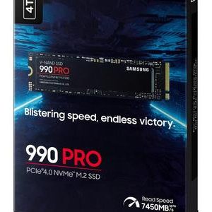 Samsung SSD 990 PRO 4TBNVMe M.2,PCIe Gen 4.0 x47450MB/s read,6900MB/s write