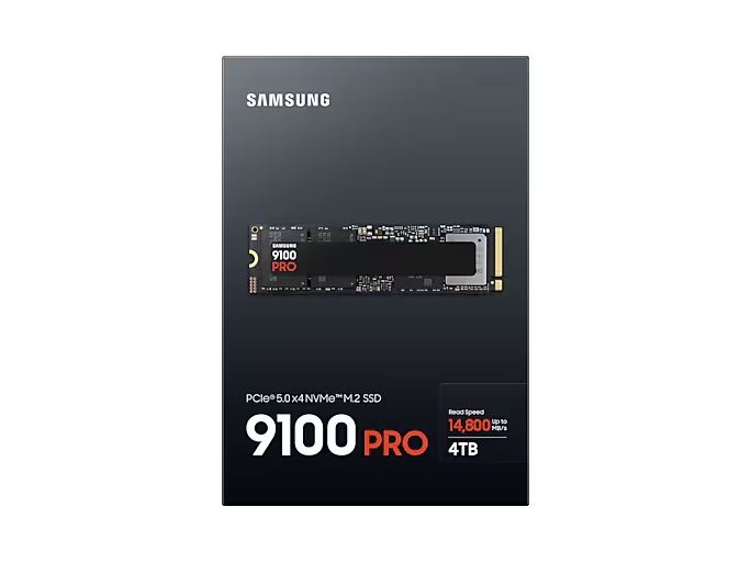 Samsung SSD 9100 PRO 4TB NVMeM.2,PCIe 5.0 x414700MB/s read,13400MB/s write