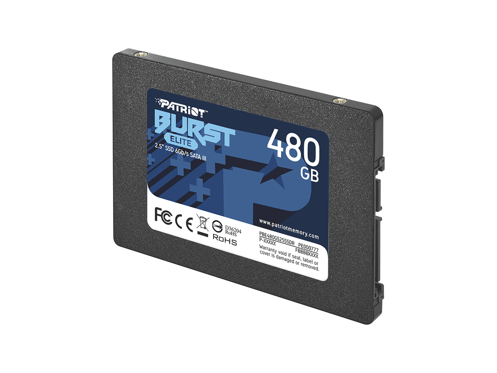 Patriot SSD 480GB 2.5"SATA3, Burst Eliteup to R/W : 450/320MB/s; - Image 2