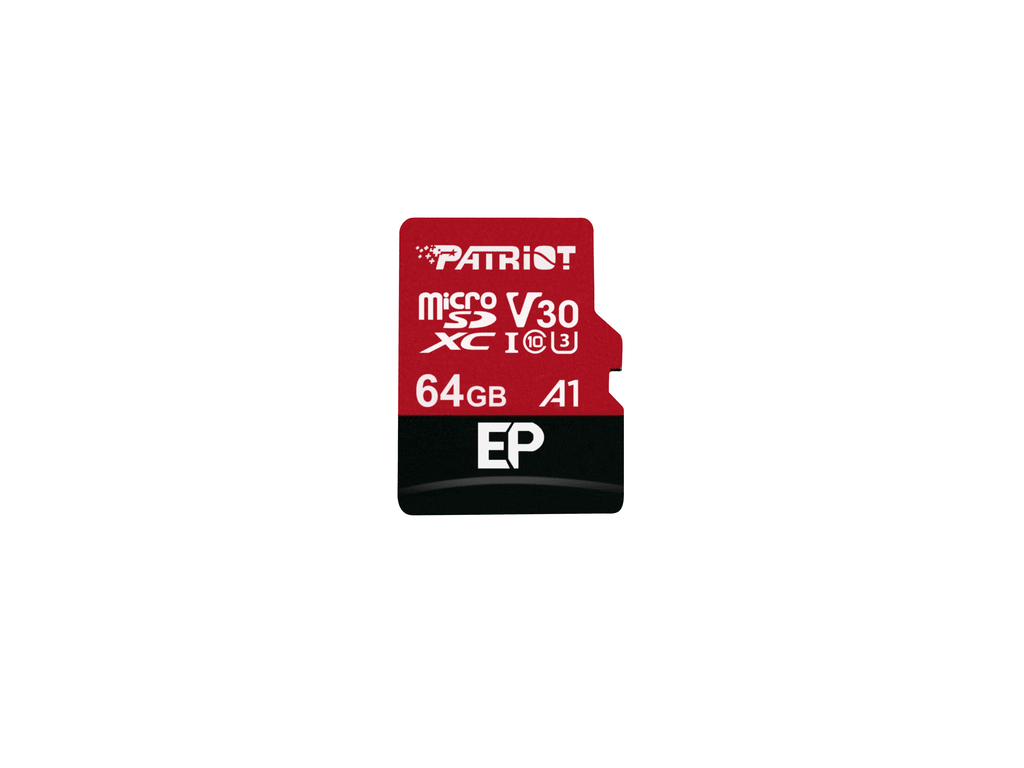 Patriot microSD 64GBEP V30 A1, C10, U3R/W : 90/80MB
