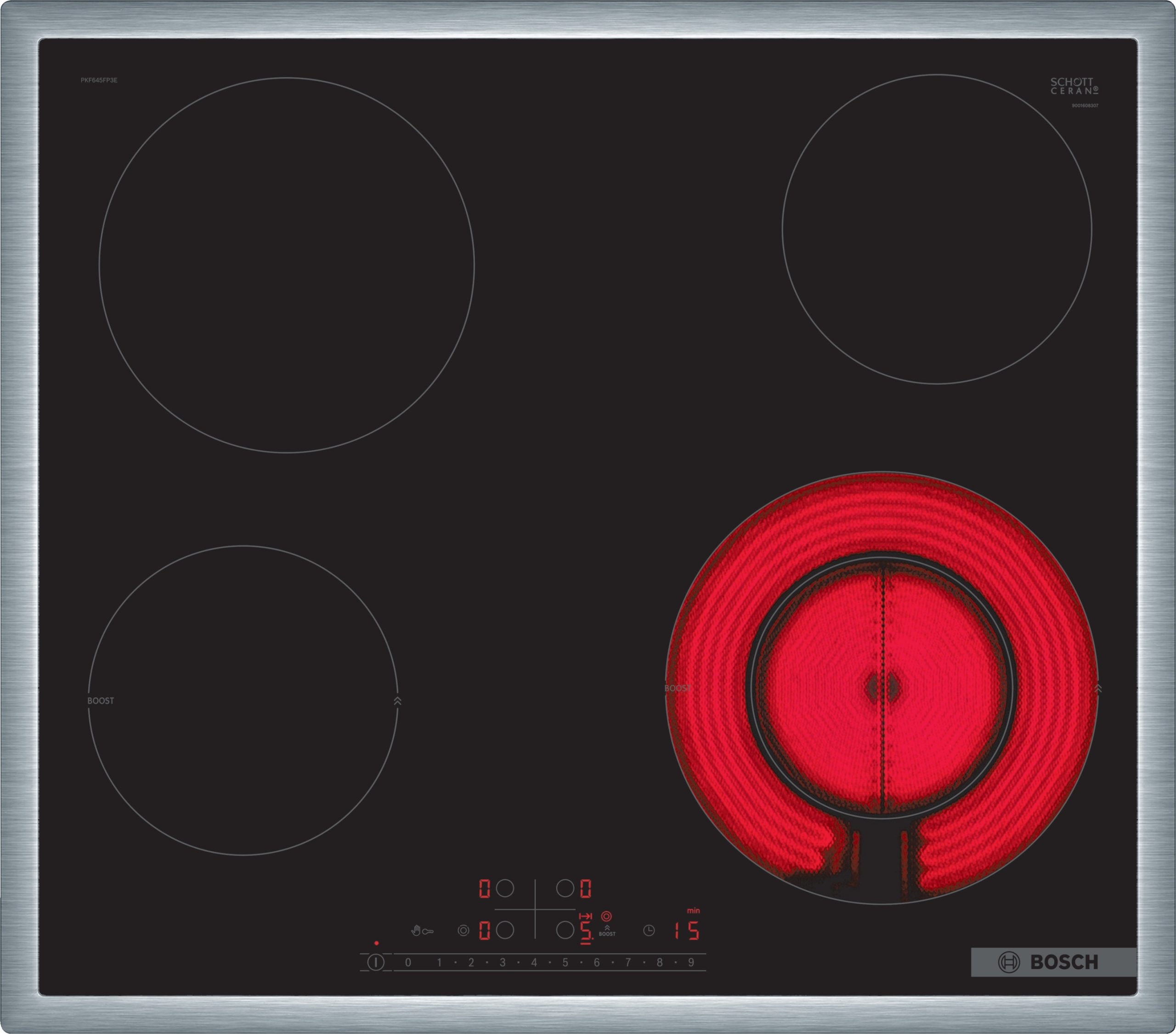 BOSCH Staklokeramička ploča Serie 6| 60 cm, INOX okvir 1 prošireno kolo - Image 2