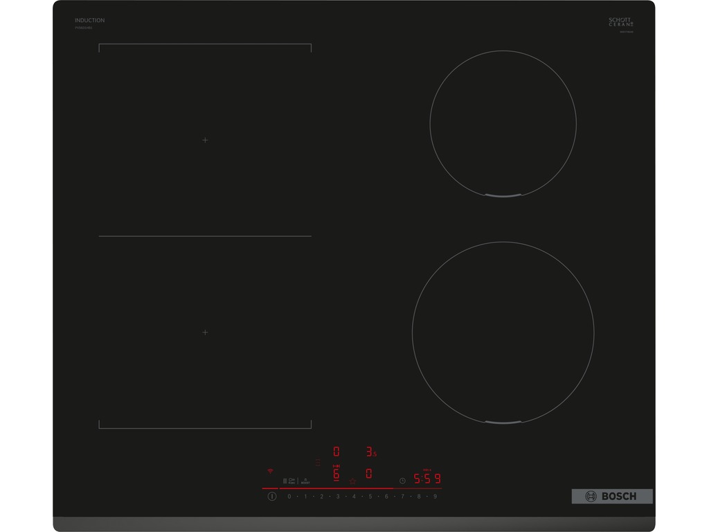 BOSCH indukcijska ploča, Serie 6| bez okvira,CombZone Direct Select, Gumb Favourite
