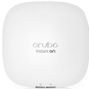 Aruba Instant ON AP22; Wi-Fi 65 GHz 802.11ax 2x2, 1.2 Gbps;2.4 GHz 802.11ax 2x2 574 Mbps