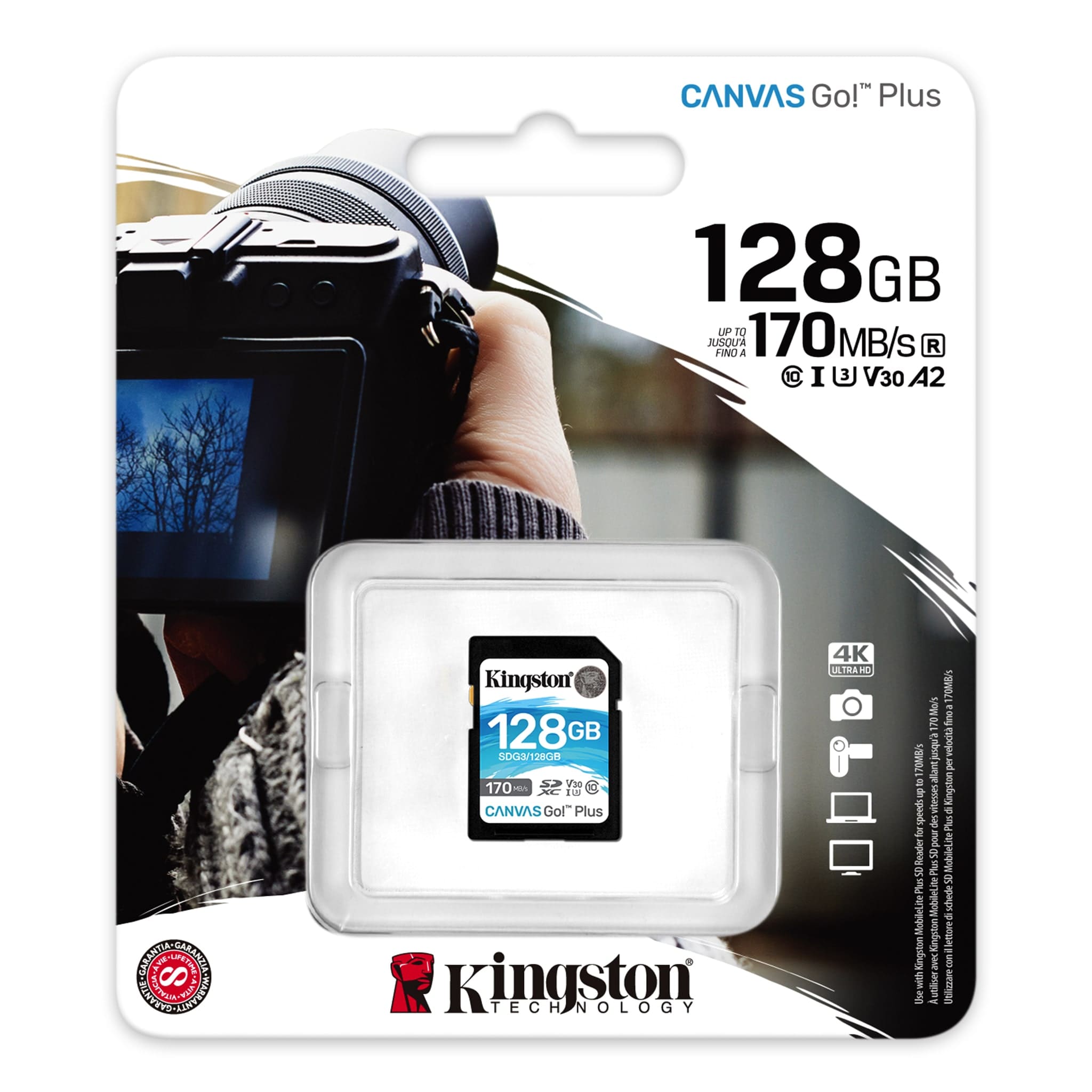 Kingston SD 128GB CanvasGoPlusSDXC;r/w:170/90MB/s - Image 3