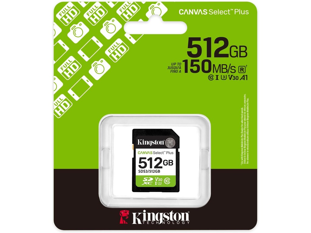 Kingston SDHC 512GB Class 10Canvas Select Plus150 MBs,Class 10 UHS-I - Image 2