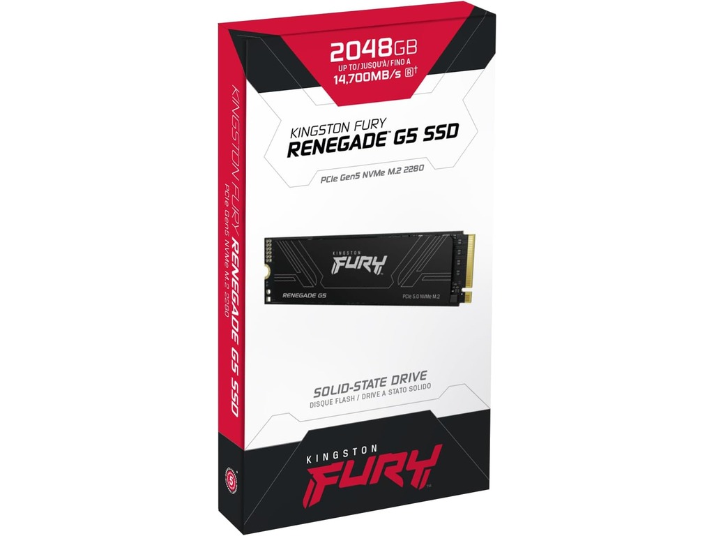 Kingston SSD 2TB NVMe M.2Fury Renegade, PCIe 5.0R/W : 14700/14000MB/s