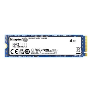 Kingston SSD 4TB NV3NVMe PCIe Gen 4.0x4R/W : 6000/5000MB/s