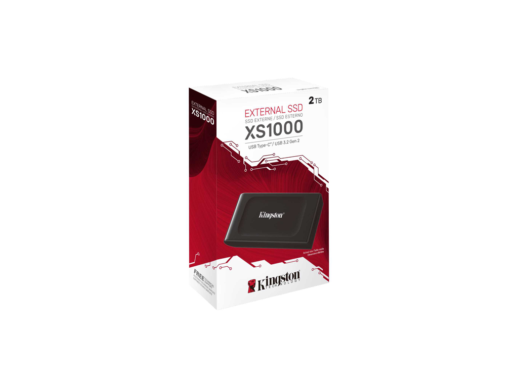 Kingston EXT SSD 2TB; XS1000;USB-C to USB-AR/W : 1050/1000 MB/s - Image 3