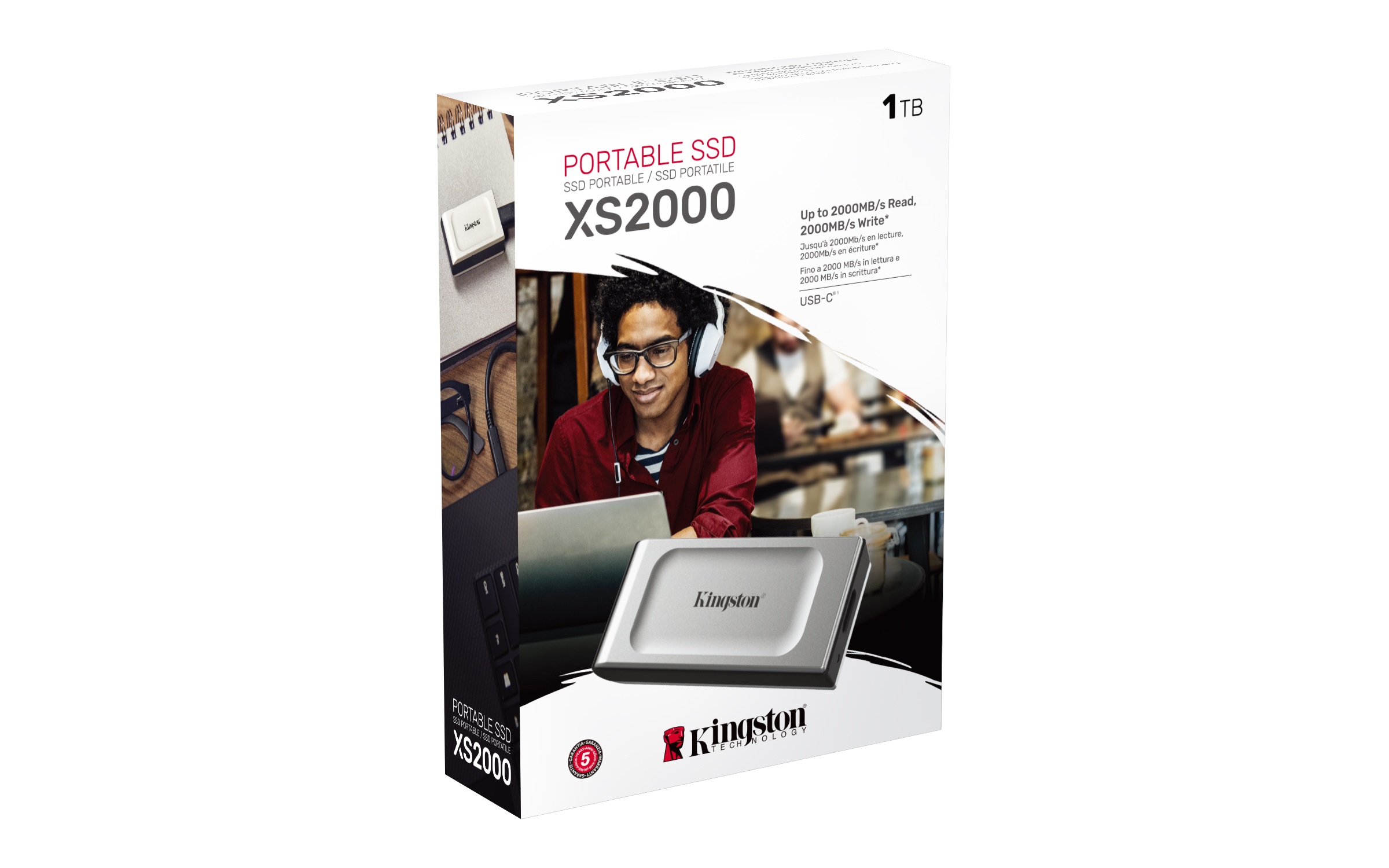 Kingston Ext SSD 1TB USB-CXS2000, R/W:2000/2000MBs - Image 2