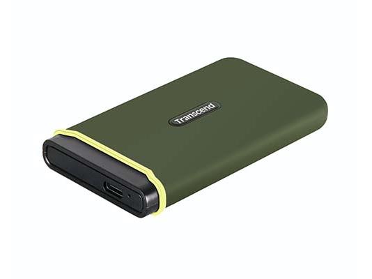 Transcend SSD 2TB PortableESD380C,Type C,USB 3.2rugged,anti-shock,military green