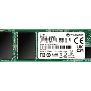 Transcend SSD 2TB M.2 NVMePCIe Gen3 x4,3,500/2900 MB/s
