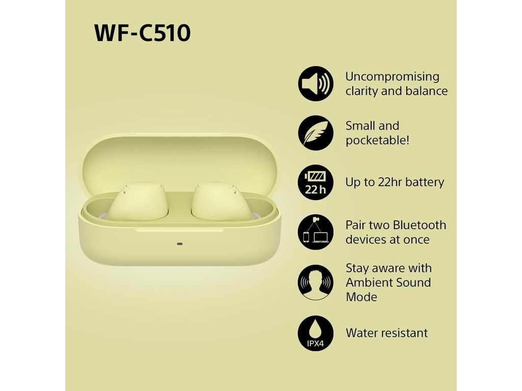 Sony bežične slušalice WF-C51011 sati trajanja baterije,s još 11 sati u kutijici za punjenje; - Image 4