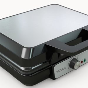TESLA Waffle Toster WM200BXSnaga 1000 W; Hladna ručka nadodir; Ploče s neljepljivim premazom