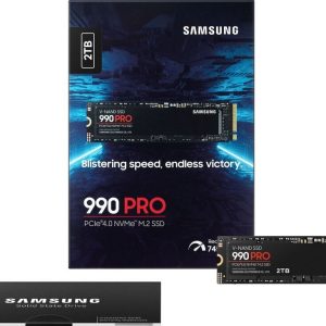 Samsung SSD 990 PRO 2TB NVMeM.2,PCIe Gen 4.0 x47450MB/s read,6900MB/s write