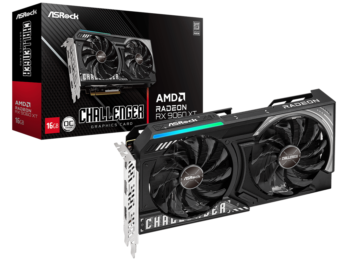 ASROCK VGA RX 9060 XT 16GBChallenger, GDDR6, 128bit2xDP, HDMI