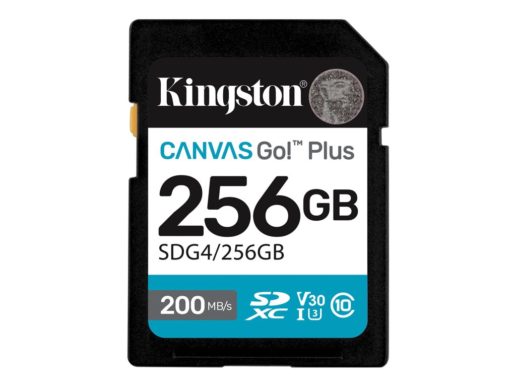 Kingston SD 256GB CanvasGoPlusSDXC,r/w:200/160MB/sDSLRs, mirrorless cameras, 4K video - Image 2