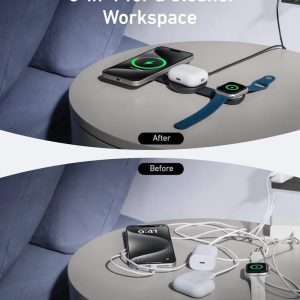 Anker MagGo Wireless Charging Station (3-in-1, Foldable Pad) Black