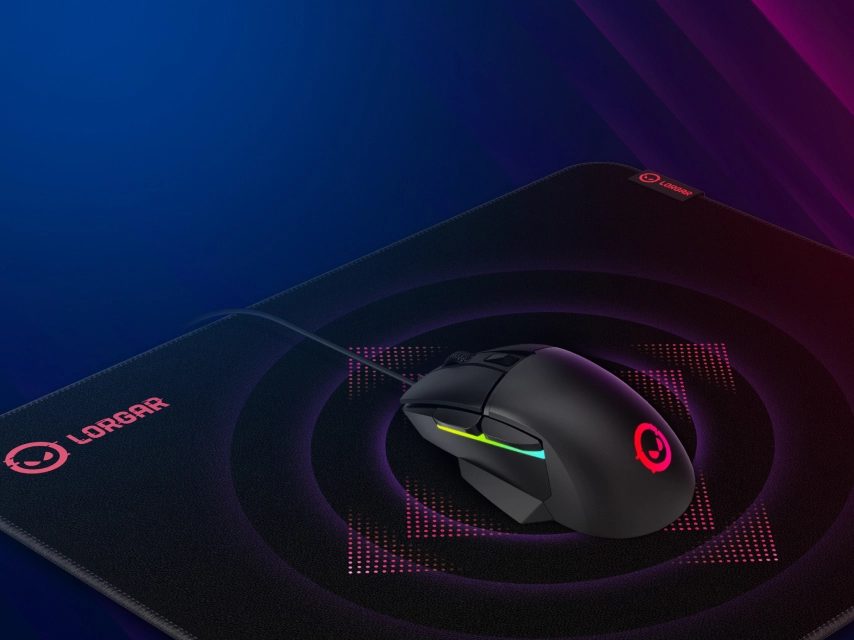 Lorgar Main 323, Gaming mouse pad, Precise control surface, Red anti-slip rubber base, size: 360mm x 300mm x 3mm, weight 0.21kg - Image 2