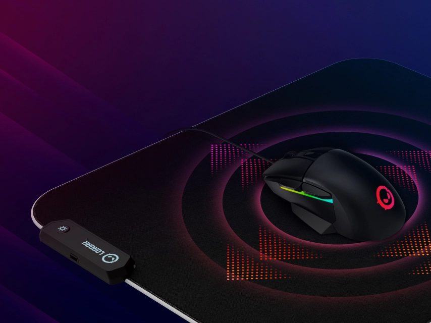 Lorgar Steller 913, Gaming mouse pad, High-speed surface, anti-slip rubber base, RGB backlight, USB connection, Lorgar WP Gameware support, size: 360mm x 300mm x 3mm, weight 0.250kg - Image 2