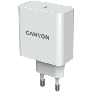 CANYON H-65, GAN 65W charger Input: 100V-240V Output: 5.0V3.0A /9.0V3.0A /12.0V-3.0A/ 15.0V-3.0A /20.0V3.25A , Eu plug, Over- Voltage , over-heated, over-current and short circuit protection Compliant with CE RoHs,ERP. Size: 53*53*29mm, 110g, White
