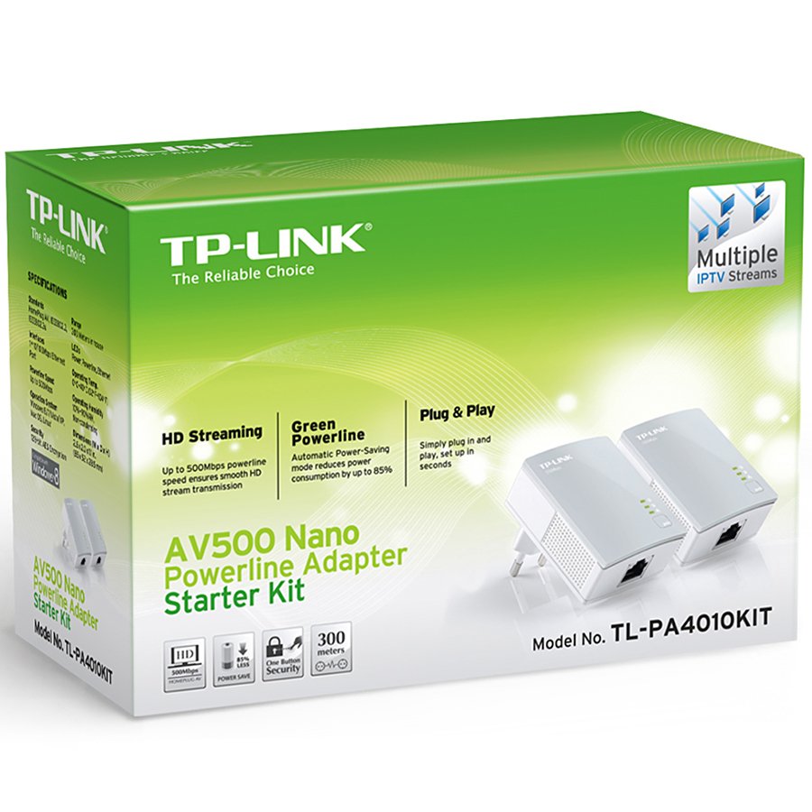 AV600 Powerline Starter Kit, Qualcomm, 1 Fast Port,600Mbps Powerline,Ultra Compact Size, HomePlug AV, Green Powerline, Plug and Play,Pair Button, New PLC Utility,Twin Pack - Image 2