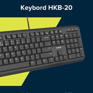 CANYON keyboard HKB-20 EN/AD Velvet Wired Black