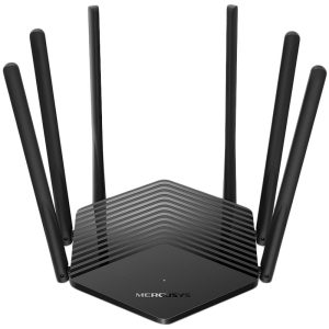 Mercusys AC1900 Wireless AC Gigabit Router, 600 Mbps at 2.4 GHz + 1300 Mbps at 5 GHz, 6×5dBi Fixed External Antennas with Beamforming, 2× G LAN Ports, 1× G WAN Port, Access Point Mode, 3X3 MU-MIMO, Parental Controls, Guest Network, Smart Connect