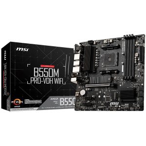 MSI Main Board Desktop B550M PRO-VDH WIFI (AM4, 4xDDR4, 1xPCI-Ex16, 2xPCI-Ex1, 4xSATA3, 2xM2, 2xUSB3.2, 5xUSB3.2, DP, VGA,HDMI, mATX, retail)