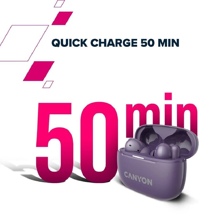 CANYON headset OnGo TWS-10 ANC+ENC Beige - Image 5