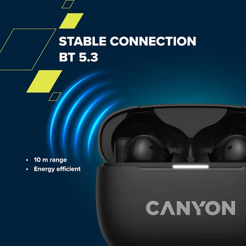 CANYON headset OnGo TWS-10 ANC+ENC Black - Image 5