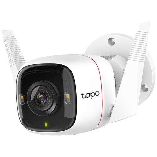 TP-Link Tapo C320WS Outdoor Security Wi-Fi Camera 2K (2560x1440), 2.4 GHz,2T2R, 2×External Antennas,1 × 10/100 Port, Motion Detection and Notifications, Sound Alarm, Starlight Night Vision(Up to 30 m),Color Night Vision, Remote Control, Two-way aud