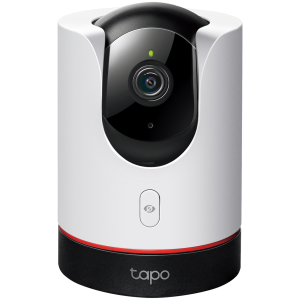 TP-Link Tapo C225 Pan/Tilt AI Home Security Wi-Fi Camera, 2K QHD (2560x1440), 2.4 GHz, Horizontal 360º ,Pan/Tilt, Smart AI Detection and Notifications (motion, people, pets, cars, abnormal sound), Physical Privacy Mode, Night Vision, Tapo app