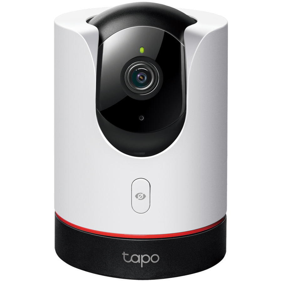 TP-Link Tapo C225 Pan/Tilt AI Home Security Wi-Fi Camera, 2K QHD (2560x1440), 2.4 GHz, Horizontal 360º ,Pan/Tilt, Smart AI Detection and Notifications (motion, people, pets, cars, abnormal sound), Physical Privacy Mode, Night Vision, Tapo app