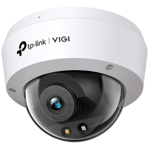 TP-Link VIGI C240(2.8mm) 4MP Full-Color Dome Network Camera, H.265+/H.265/H.264+/H.264, 1/3"" Progressive Scan CMOS, Color/0.005 Lux@F1.6, 0 Lux with IR/White Light, 25fps/30fps, PoE/12V DC, 2.8 mm Fixed Lens, IK10, IP67, IR Night Vision(Up to 30m)