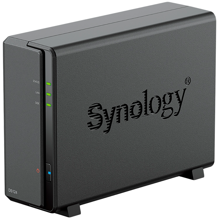 Synology DiskStation DS124 1-Bay NAS, CPU 4-core 1.7 GHz, 1 GB DDR4, 1 x 1Gbe LAN, 2 x USB 3.2 - Image 2