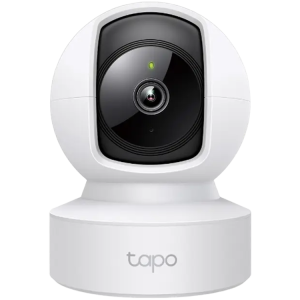 TP-Link Tapo C212 Pan/Tilt Home Security Wi-Fi Camera, 2K (2304x1296), 2.4 GHz, Horizontal 360º, 1 × Ethernet Port, Pan/Tilt, Smart AI Detection and Notifications (motion, people), Motion Tracking, Sound and Light Alarm, Remote Control, Two-Way Aud