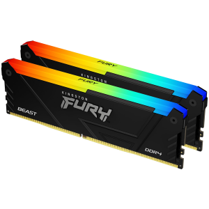 Kingston 16GB 3200MT/s DDR4 CL16 DIMM (Kit of 2) FURY Beast RGB