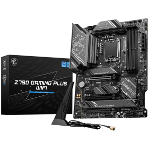 MSI Z790 GAMING PLUS WIFI Motherboard ATX - Supports Intel Core 12/13/14th Gen Processors, LGA 1700, DDR5 Boost (7200+MHz/OC), 3 x PCIe 4.0 x16, 2 x PCIe 3.0 x1, 3 x M.2 Gen4, 2.5Gbps LAN, Wi-Fi 6E