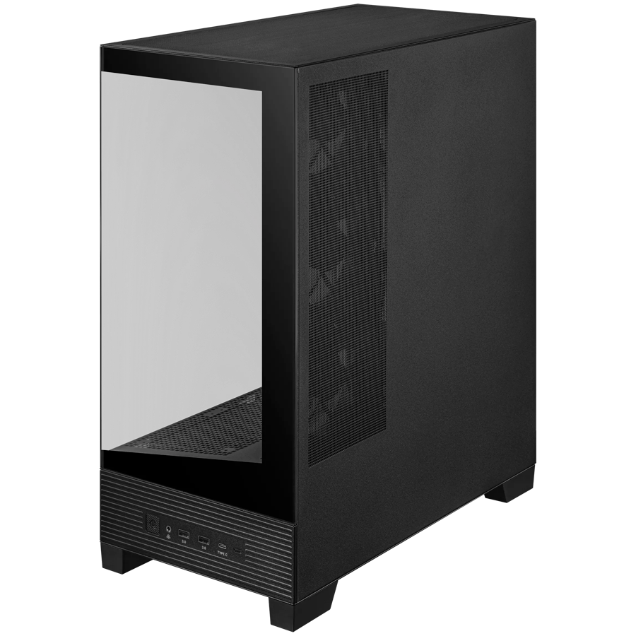 ASUS A31 PLUS Tempered Glass ATX case Black, support for hidden-connector motherboards, 360mm radiators and 380mm graphics cards, four pre-installed ARGB fans and clean cable management - Image 3