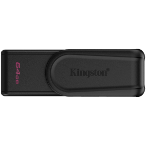 Kingston 64GB Portable USB 3.2 Gen 1 DataTraveler Exodia S (Black/Black)