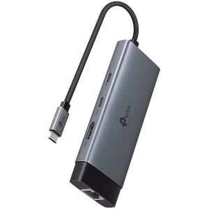 TP-Link UH6120C USB Type-C 6-Port Hub, 1 x USB-C Connector,1 x HDMI 4K 60Hz Port,1 x USB-C PD 100W Port,1 x RJ45 1000Mbps Port,2 x USB-A 3.0 Ports,1 x USB-C 3.0 Port, Plug and Play, Self-storage for Connector, Fast Heat Dissipation, Flexible and Durable