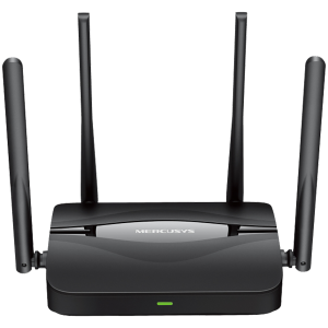 Mercusys MR25BE BE3600 Dual Band Wi-Fi 7 Router, 688 Mbps at 2.4 GHz + 2880 Mbps at 5 GHz, 4x Ext. Antennas, 3x G LAN Ports, 1x G WAN Port, MLO, 4096-QAM, OFDMA, HE160, MERCUSYS App, Router/Access Point Mode, MU-MIMO, WPA3, Guest Network