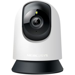 Mercusys MC200 Pan/Tilt Home Security Wi-Fi Camera, 1080P, 2.4 GHz, Horizontal 360, Pan/Tilt, Smart Detection and Notifications (motion, person, baby crying), Motion Tracking, Remote Control, microSD Card (Up to 512 GB), Night Vision